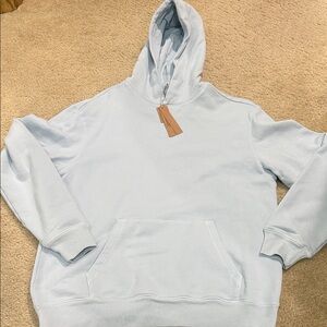 SKIMS Light Blue Hoodie Sweater